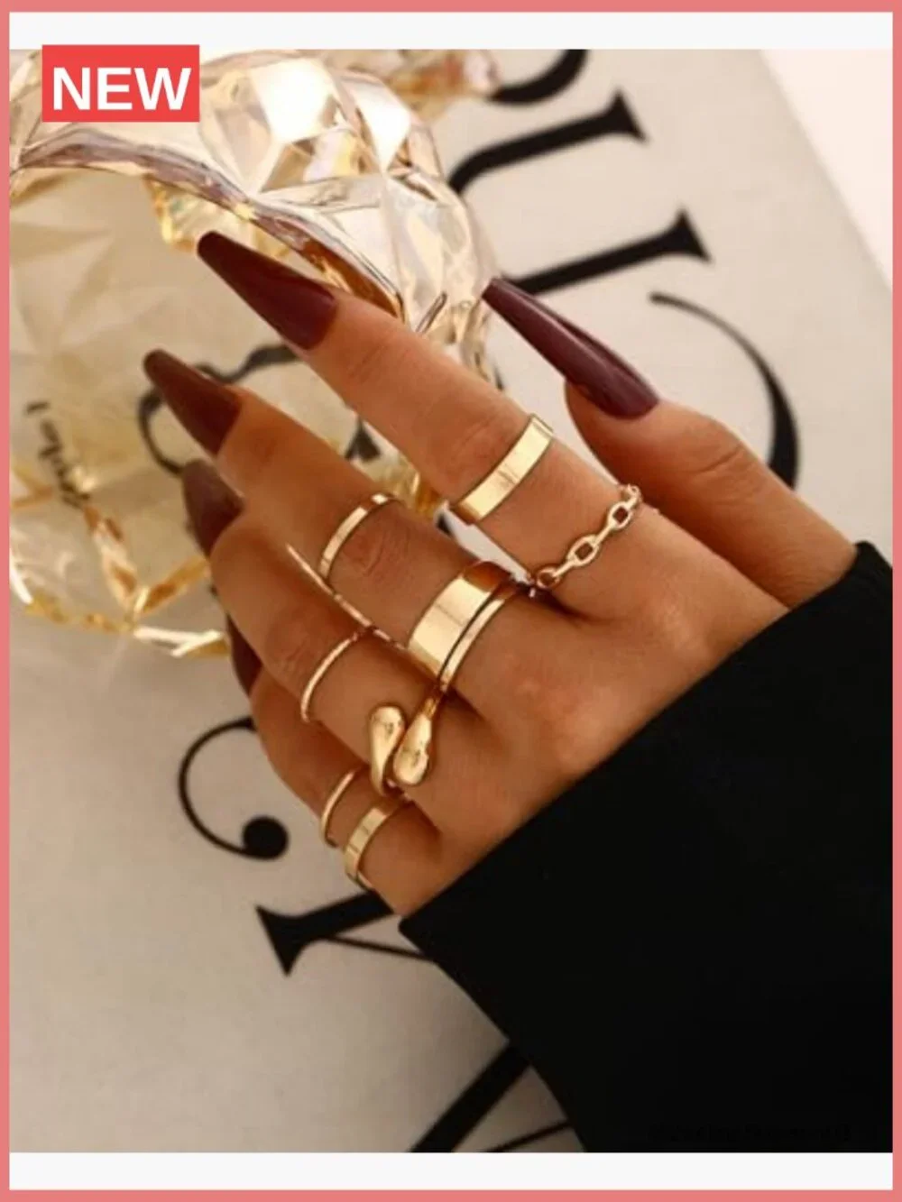 56 Piece Gold Jewelry Set Necklace Bracelet Earrings Rings Hairpins